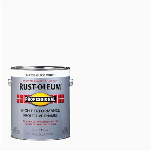 Image of Rust-Oleum Professional High Performance Gloss White Paint | Rust Prevention, Corrosion Resistant Coating, Industrial Maintenance, Metal Equipment Protection, 1 Gallon
