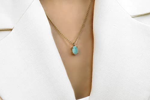 Collier amazonite Anémone, bijou minimaliste chic au quotidien