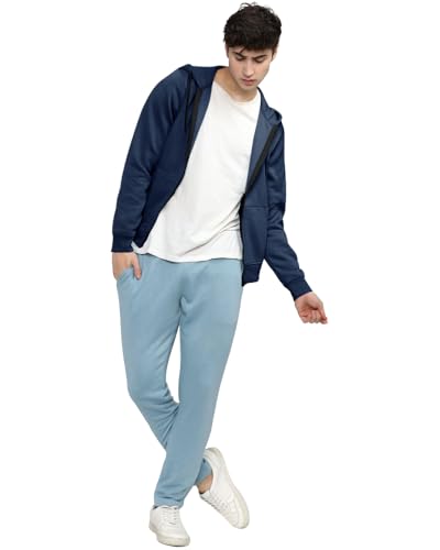 Image of EYEBOGLER Mens Hooded Neck Full Sleeves Regular Fit Solid Jacket
