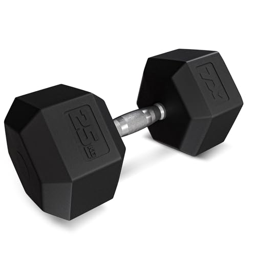 TREX SPORT Hexagon Hanteln | gummierte Kurzhanteln 2,5kg-25kg mit...