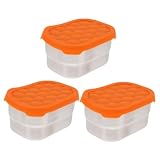 PRETYZOOM 3pcs Stainless Steel Crisper Refrigerator Storage Bins Snack Container Food Keepers Clear Fridge Bins Sauce Container Stainless Steel Containers Storage Box Seal