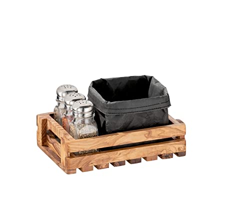 APS Table Caddy - Olive - 22 x 15 cm, H: 6 cm Olive Wood (Each part is unique. Colour and grain may vary) - Image 2
