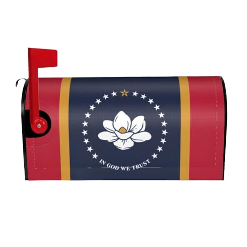 Funda protectora magnética para buzón de correo electrónico con bandera del estado de Mississippi, para decoración de jardín y exteriores