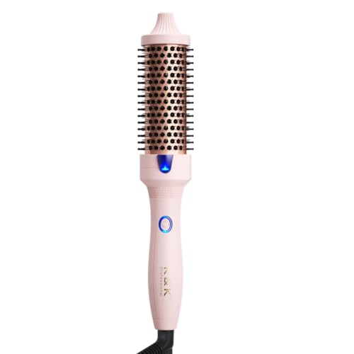 K&K Thermal Brush Curling Iron 1.77 Inch Ceramic Tourmaline Ionic Hair Styler for Loose & Voluminous Curls Dual Voltage for Long Hair