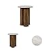 Signature Design by Ashley Henfield Contemporary Accent Table with Cylindrical Legs, Beige & Light Brown
