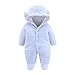 Yiartion Säugling Strampler Fleece Schneeanzug Reißverschluss mit Bär-Motiv Kleinkind Baby Winter dicken Overall mit Kapuze Neugeborenenenen Strampler Spielanzug Warm Outfits Outwear 0-12 Monate