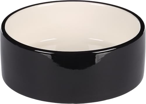 Hundenapf personalisiert aus Keramik S 400ml Schwarz – rutschfest, leicht & hygienisch – Futter- & Wassernapf mit Namen für kleine Hunde & Katzen