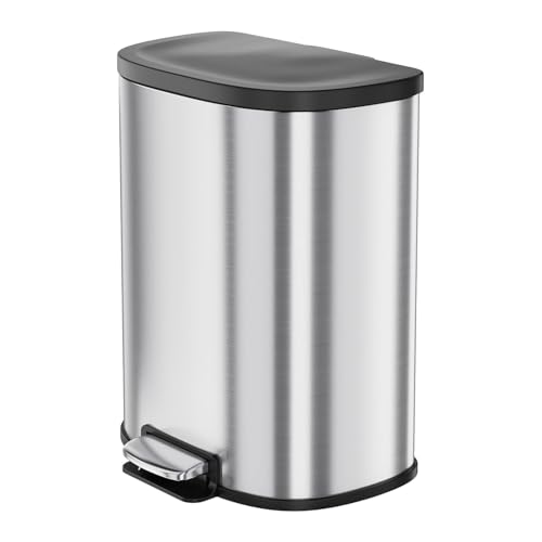 Caneca de Basura D-Shape 50L Acero Inoxidable