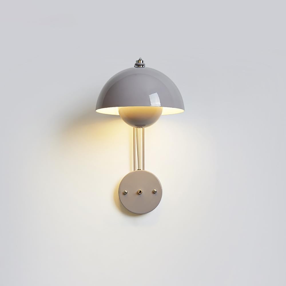 WJJHERRH Iron Wall Lights Girl's Room Ambiance Flower Buds Lamp with Push Button Fixture(Yellow)