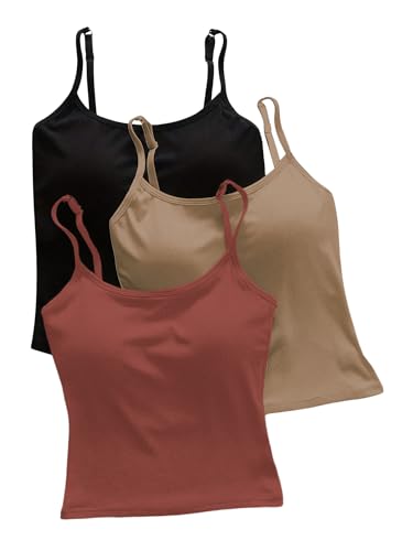 Amilia Canotta Donna Basic Doppio Strato - Crop Top Spaghetti Strap, Morbido In Poliestere, Taglia S - 5