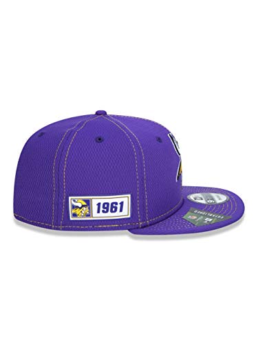 BONE 9FIFTY AJUSTAVEL NFL ON-FIELD COLECAO SIDELINE MINNESOTA VIKINGS ABA RETA ROXO NEW ERA