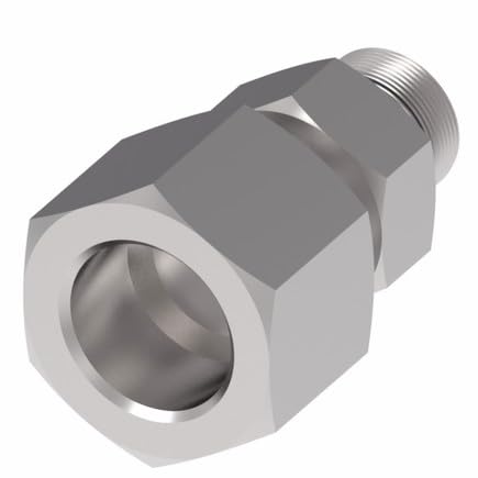 Image of Eaton Weatherhead 7315X4X6 Carbon Steel Straight Thread O-Ring Adapter, Connector to Ermeto, 3 /8 inch O-Ring Boss Male x 1 /4 inch Tube OD