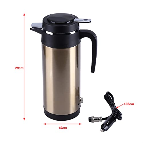 Tetera eléctrica para auto 850mL 12V acero inoxidable miniatura 2