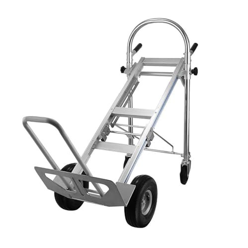 Carretilla plegable 3 en 1 aluminio resistente con ruedas miniatura 6