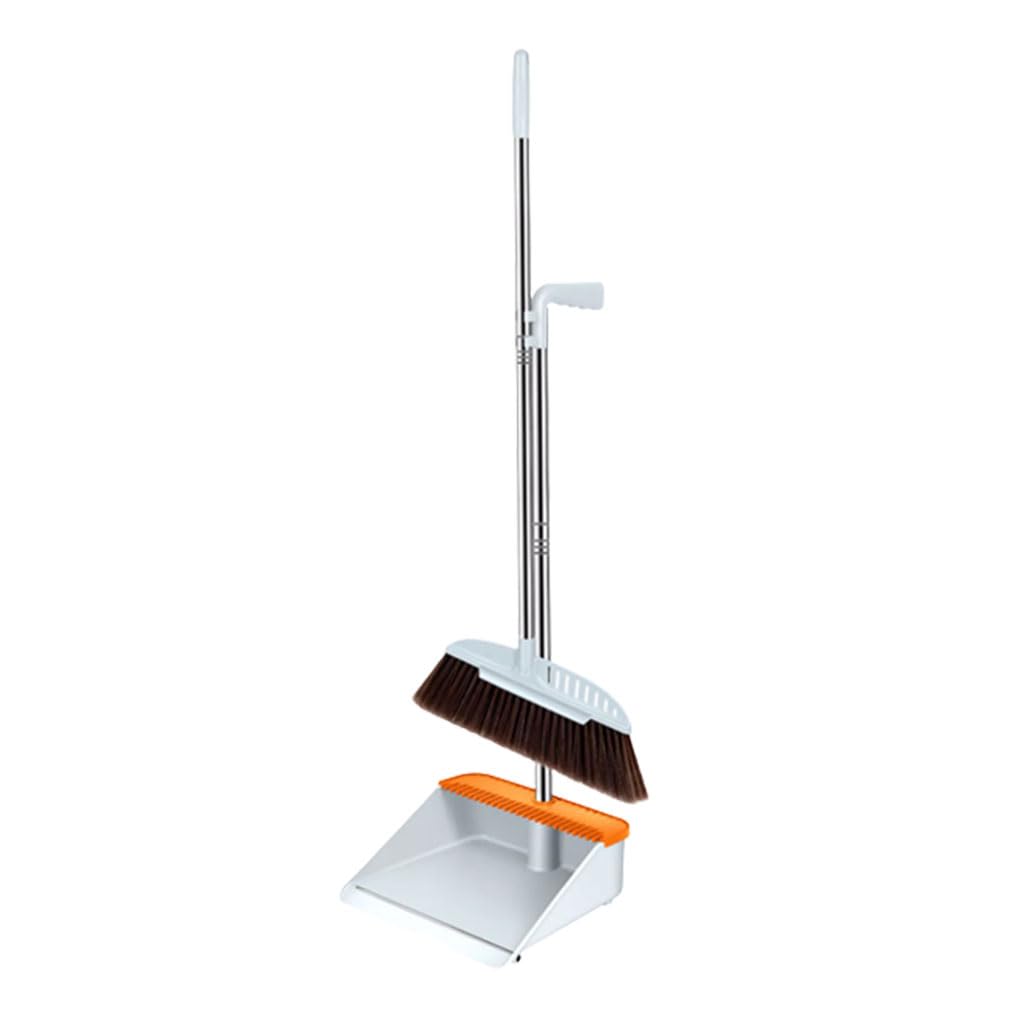 Moderno Juego de Escoba y recogedor para el hogar, Escoba barredora de Mango Largo con recogedor, Conjunto Combinado para Interior Conveniente