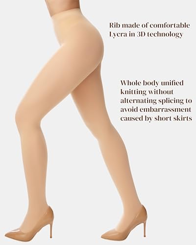 Image of leg elegant Women's 80 Den Microfiber Soft Opaque Tights Pantyhose