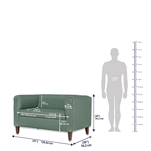 Image of Wakefit Sofa Set | 3 Year Warranty | Sofa 6 Seater, 6 Seater Sofa for Living Room, Wooden Sofa Set, Sofa Set 3+2+1 Seater - Miami(Omega : Green)