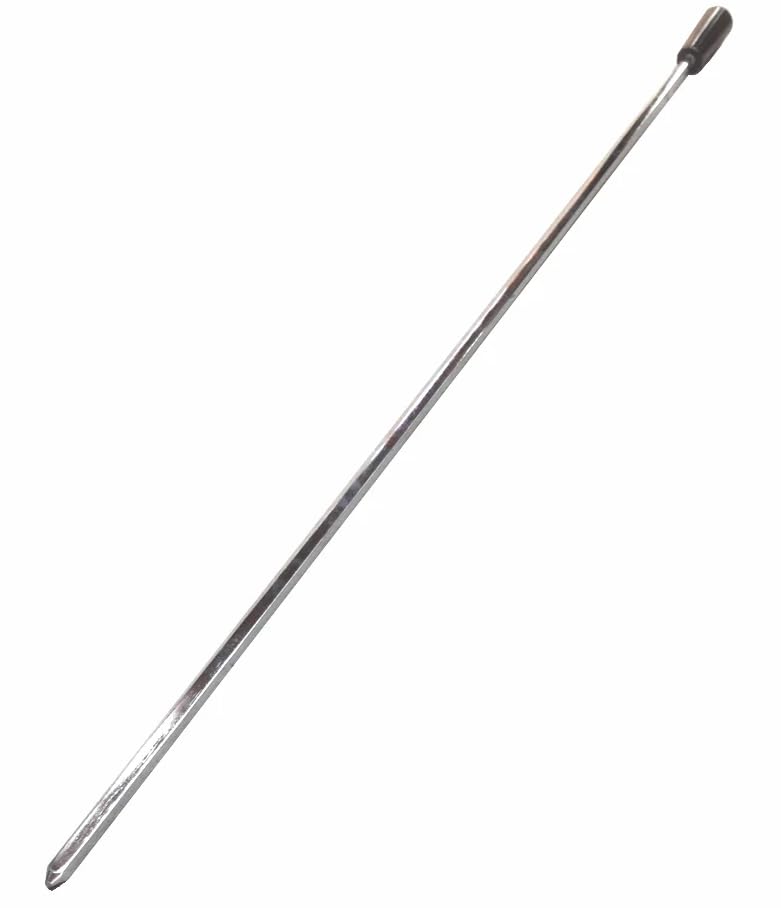 SunshineBBQs BBQ Rotisserie Skewer, Chrome Steel, 8mm Square with Handle (36 Inch (Excl. Handle))