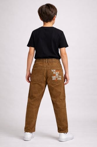 Image of Boys Cargo Pants, Kids Cargo Jeans with Pockets, Adjustable Waist, Stretch Denim Casual Pants for Boys