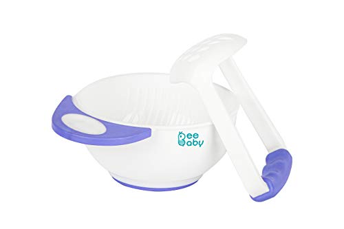 Image of BeeBaby Food Mash & Serve Bowl Set For Baby (Violet)