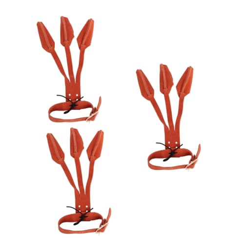 VANZACK 3pcs Archery Protective Gear 3 Finger Gloves Hand Protector Sports Glove Archery Accessories