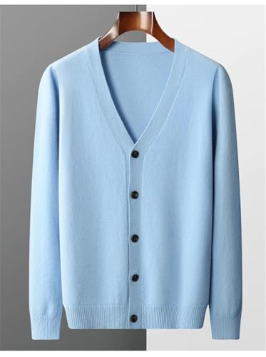 Men's Cardigan Sweater Loose Long V-Neck Plus Size Casual Knit Sweaters2