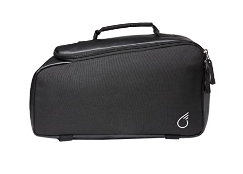 Sixthreezero Bike Bag For Rear Rack, Waterproof Universal Bicycle Pannier Storage Bags, Cargo Trunk With Carry Handle, Matte Black #TOP2