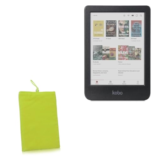 BoxWave Case Compatible with Kobo Clara Colour - Velvet Pouch, Soft Velour Fabric Bag Sleeve with Drawstring - Olive Green
