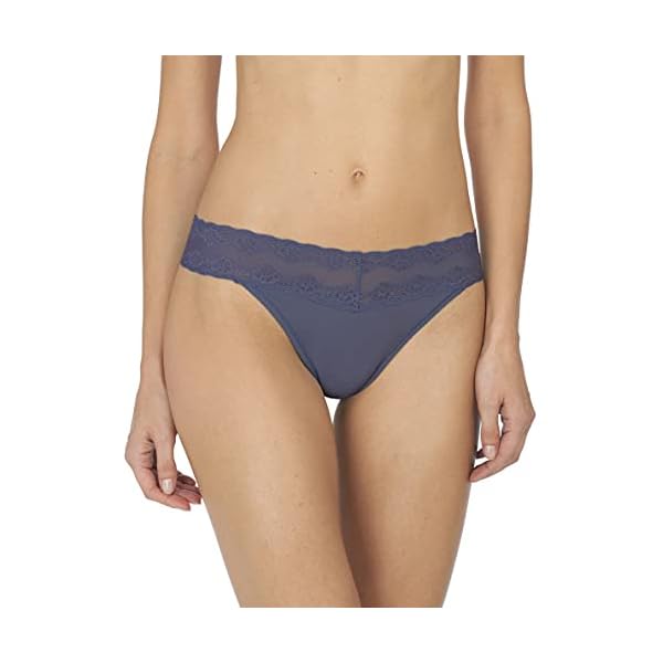 Natori-Womens-Bliss-Perfection-One-Size-Thong Natori Women Bliss Perfection One Size Thong 3-Pack (Blue Indigo/River/Quicksilver, One Size)