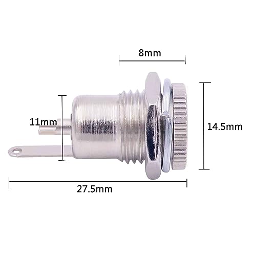 10PCS 5.5 x 2.1mm DC-099 Conector de alimentación DC hembra miniatura 3