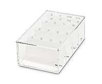 MAUL Visitenkartenbox aus Acryl | Schreibtisch Organizer inkl. Deckel zur Aufbewahrung von Kunden- und Visitenkarten | Möbelschonend dank Noppen für Schreibtisch und Regal | Transparent