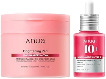 Anua Niacinamide Dark Spot Prep & Boost Duo, Mini Sheet Face for Skin Clarity, Tranexamic acid,Hyaluronic Acid for glass skin, Glow radiance synergy, Day & Night Routine, Korean skincare set