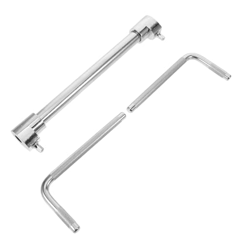 FOMIYES Adjustable Metal Cowbell Clip Dual Head Drum Rack Clamp Mounting Bracket for Bass Drum Hoop Percussion Accessory Compatible