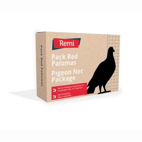 Remi Hogar Pack Red Anti Palomas Premium 6 x 3 Color Piedra | Protección para Balcón y Terraza | Incluye Clips y Adhesivo | Fácil instalación y Alta Resistencia