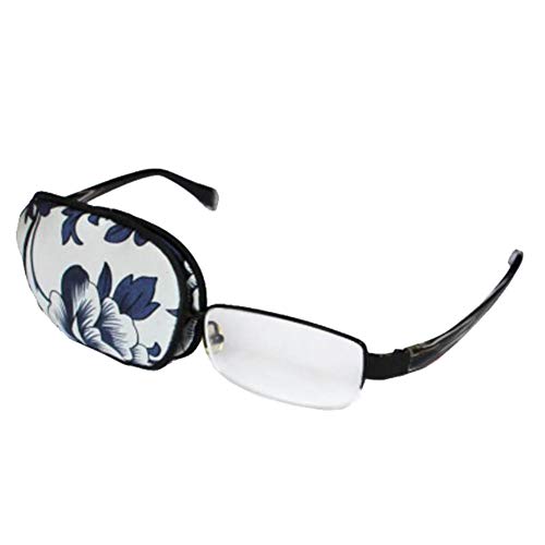 Adult Soft Silk Glasses Eye Mask Amblyopia Strabismus Lazy Eye Patches-Flower A