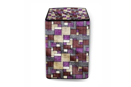 Image of Stylista Top Load Fully Automatic Washing Machine Cover Compatible for IFB 8 kg, 8.5 kg, 9 kg & 9.5 kg, Seamless Pattern Magenta