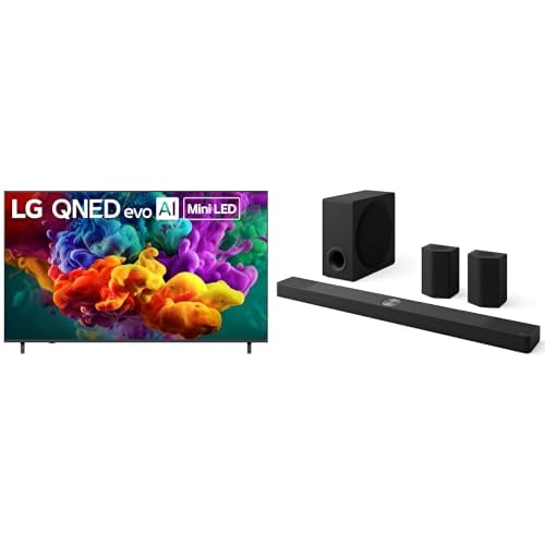 Image of LG 75-Inch Class QNED evo AI QNED84B Series Mini LED 4K Smart TV (75QNED84BUA, 2026) S95AR 9.1.5 ch. Home Theater Soundbar with Wireless Subwoofer, Dolby Atmos Audio, TV Synergy, Wow Interface