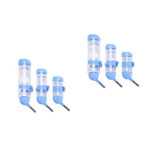 balacoo 2sets Pet Hanging Waterer Hamster Water Bottle for Cage Automatic Pet Waterer Rabbit Chinchilla Portable Drinking Water Bottle 3pcs*2