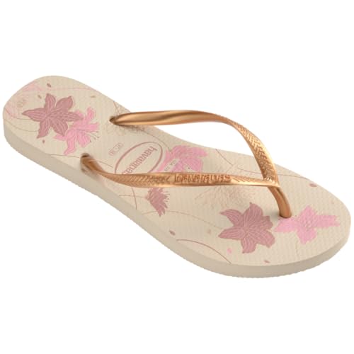 Havaianas Women's Slim Organic Sandal Beige/Golden Flip-Flop2