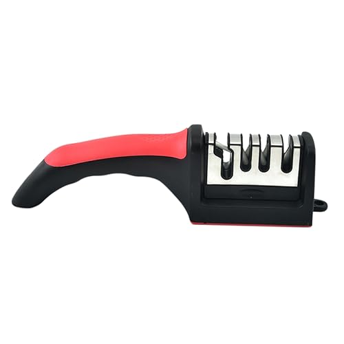 BEBEMOKO Afilador Manual de Cocina Portátil para y Tijeras Herramienta Ergonómico y Cabezal Desmontable para Cuchillas Inoxidable