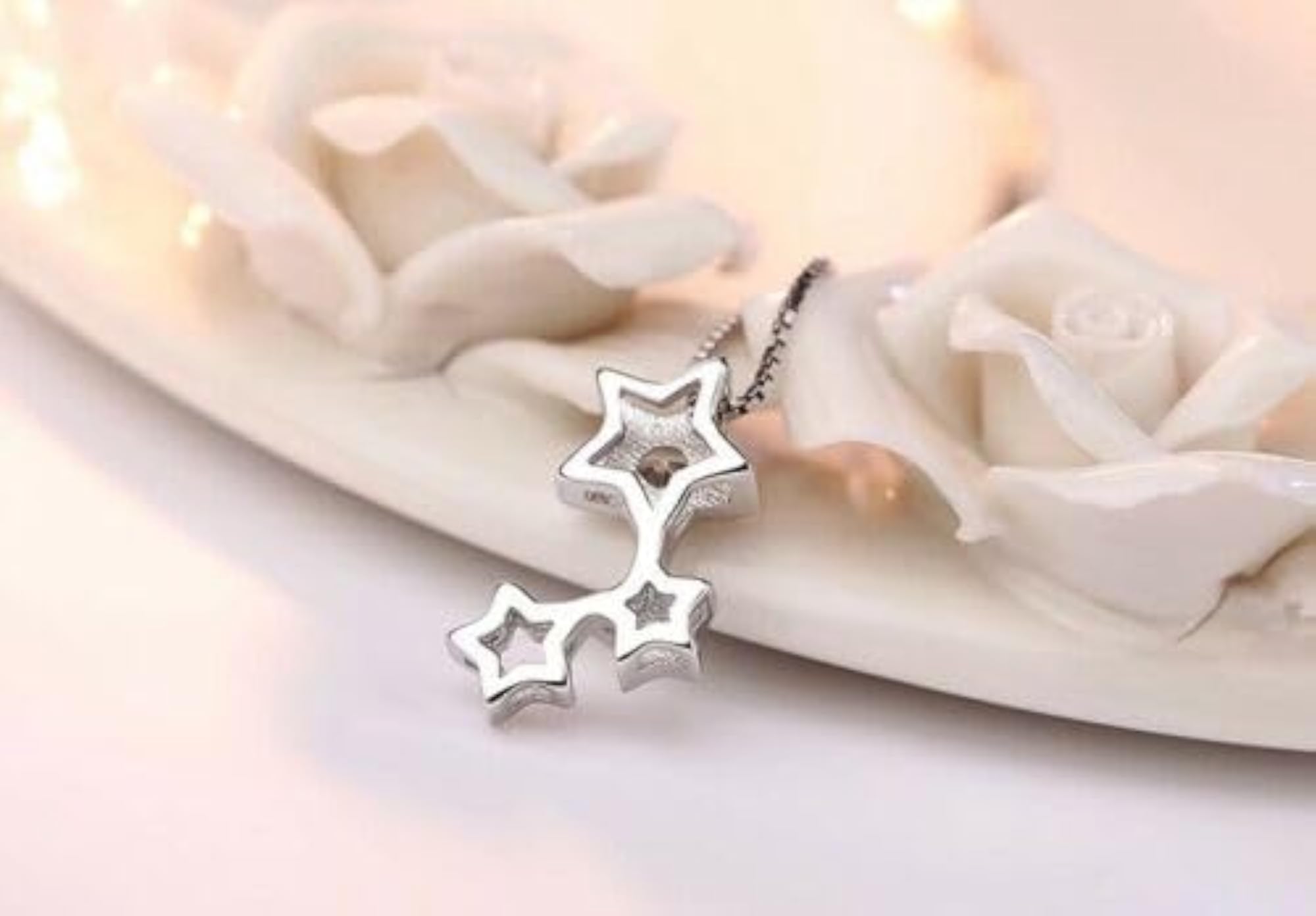 Star Pendant Necklace With Cubic Zirconia