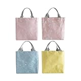 4 bolsas isotérmicas para el almuerzo, 4,9 L, función de retención de frío/calor para fiambrera, portátil, bolsa de pícnic, bolsa térmica aislada para playa, trabajo, viajes, 20 x 19 x 13 cm (B)