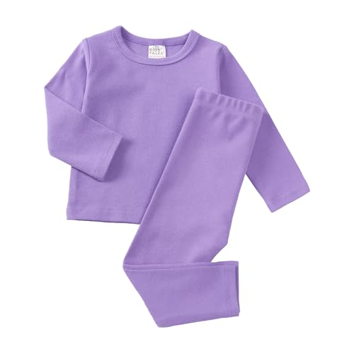 Kids Tales Boys Girls 2Pcs Sweatsuit Toddler Solid Sweatshirt + Sweatpants Outfits Set Little Kids Pullover Jogger Tracksuit