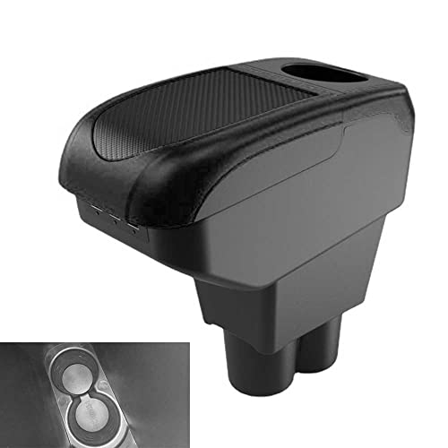 【RUIYA】スズキ アルト ターボRS アームレストアルトワークス HA36Sアームレスト コンソールボックス 小物入れ スズキ アルト肘掛け 肘置き コンソール収納アームレスト USB充電ポート付き 疲労軽減 (K)