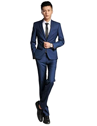 Costume 3 pièces pour homme avec col revers slim pour banquets et grandes occasions