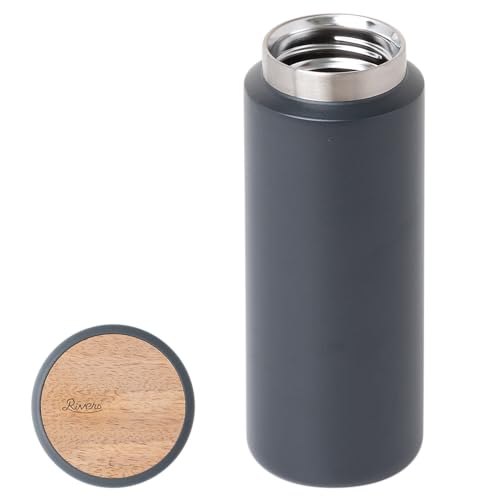 Rivers (リバーズ) MOKU モク ステンレスボトル 500ml (軽量/氷が入れやすい広口/洗いやすい) 約233g マグボトル(保温/保冷) 広口 水筒 コーヒーボトル アイスコーヒー グラナイト