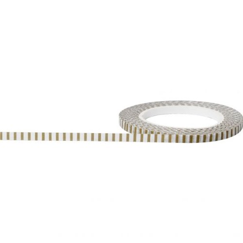 Little B 100189 Decorative Paper Tape, Thin Gold Stripes