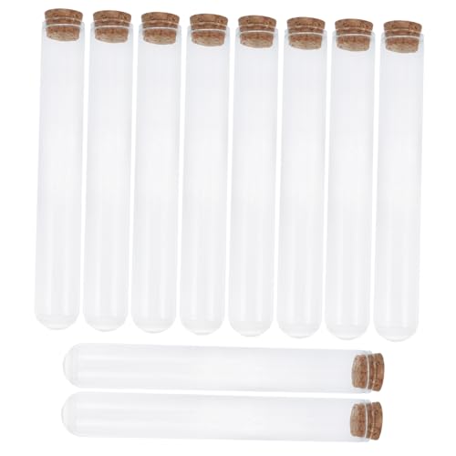 HOMOCONO 10pcs Match Storage Jar Reliable Match Jar Match Container Matches Jar Match Supplies Scientific Test Tubes Matches Container Test Tubes with Stoppers Ceramic Jar Transparent Glass