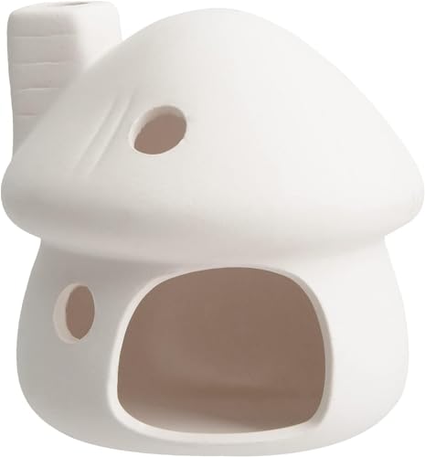 Image of RUIAN Upgrade Aquarium Mushroom House Ceramic Cave Decorations for Pleco Shrimp to Rest and Breed, Hiding (White)