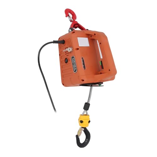 Thonlai Treuil de Levage électrique, Palan de Traction Portable de 1500 W avec Télécommande Filaire et sans Fil, Charge de 1100 Lb, Hauteur de 7,6 M, pour le Levage D'usine D'entrepôt (ABS+Métal 2)